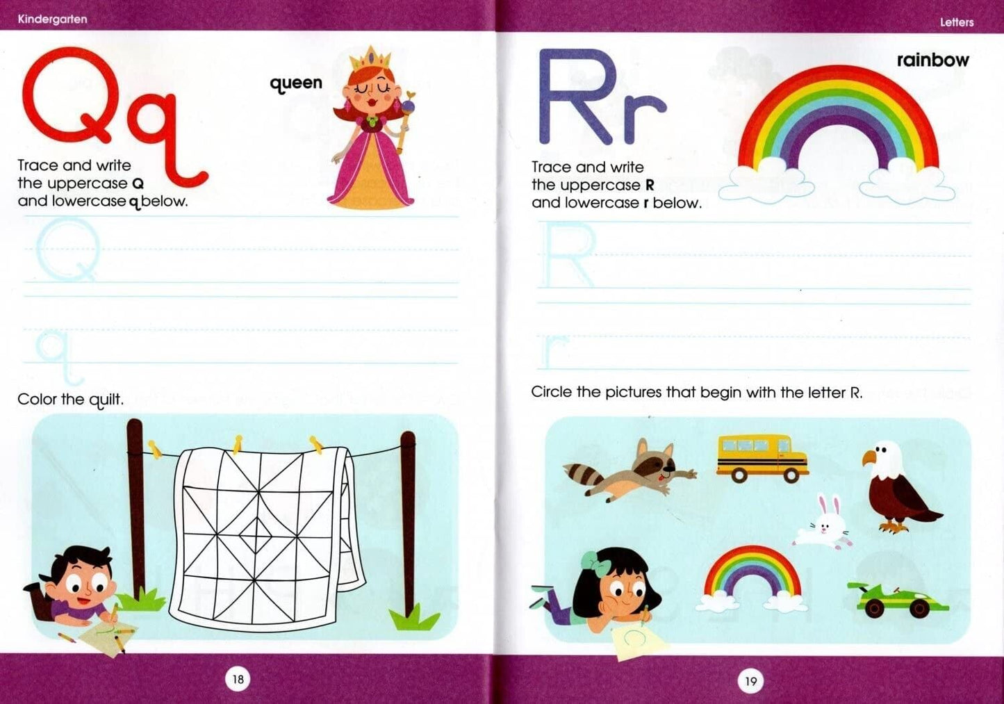 K - Kindergarten Educational Workbooks - Set of 4 Books - v12