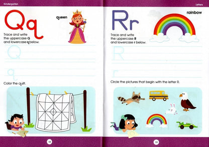 K - Kindergarten Educational Workbooks - Set of 4 Books - v12