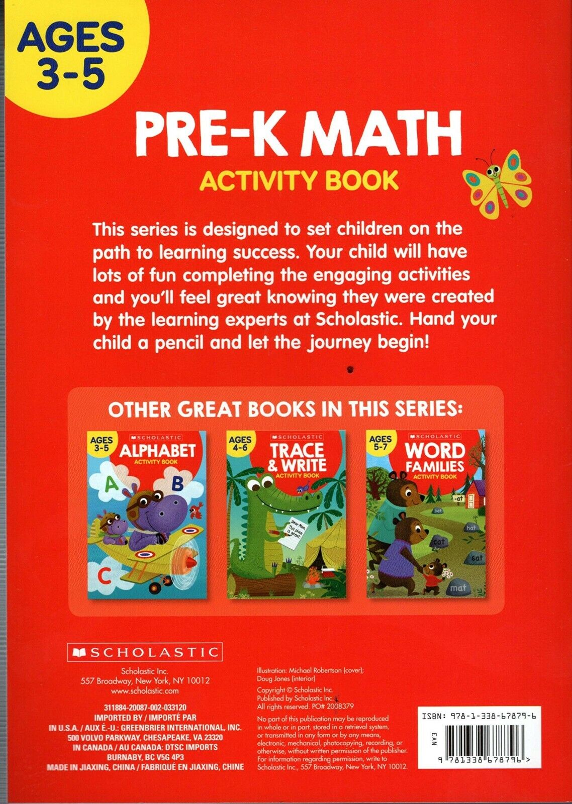 Scholastic - Pre - K Math - Educational Workbooks Ages 3 - 5