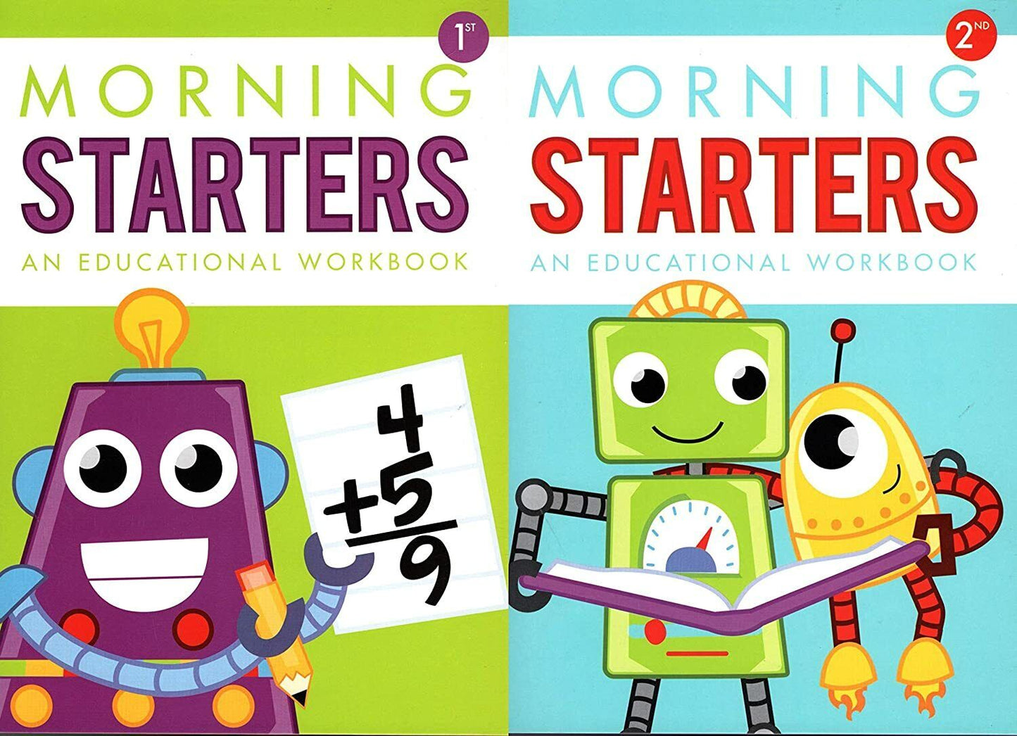 First Grade & Second Grade - Morning Starters Educational Workbooks - Set of 2