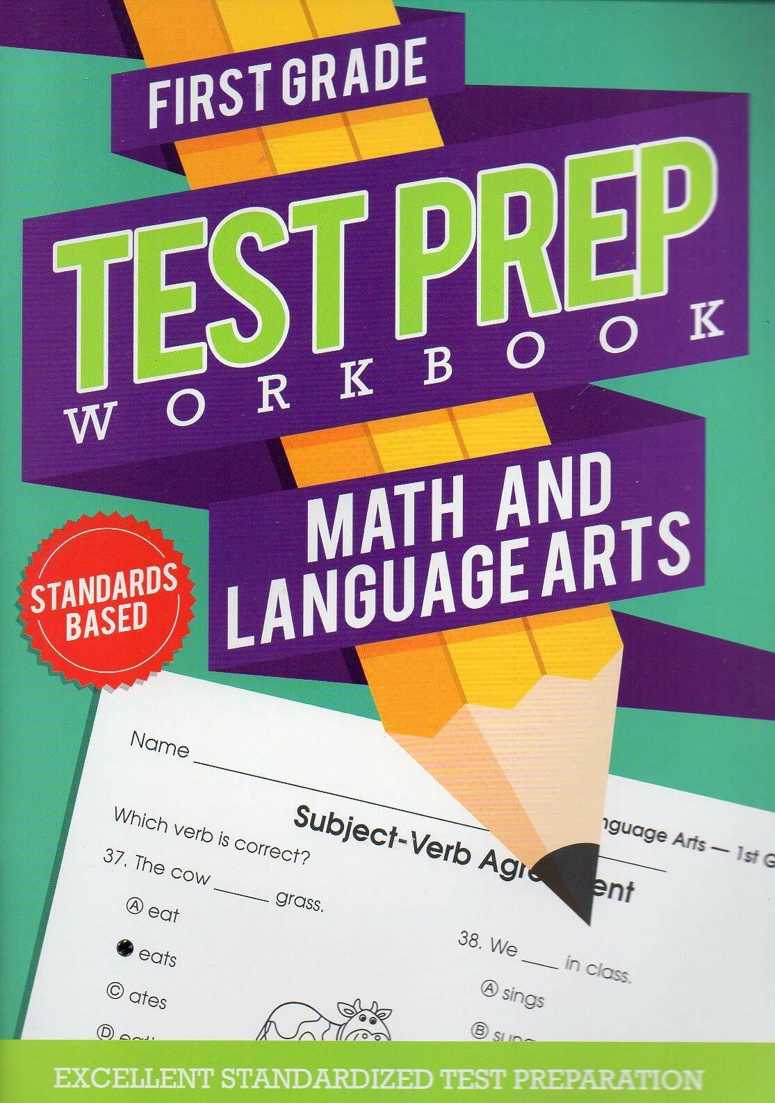 First Grade Math & Language Arts Test Prep Workbook v3