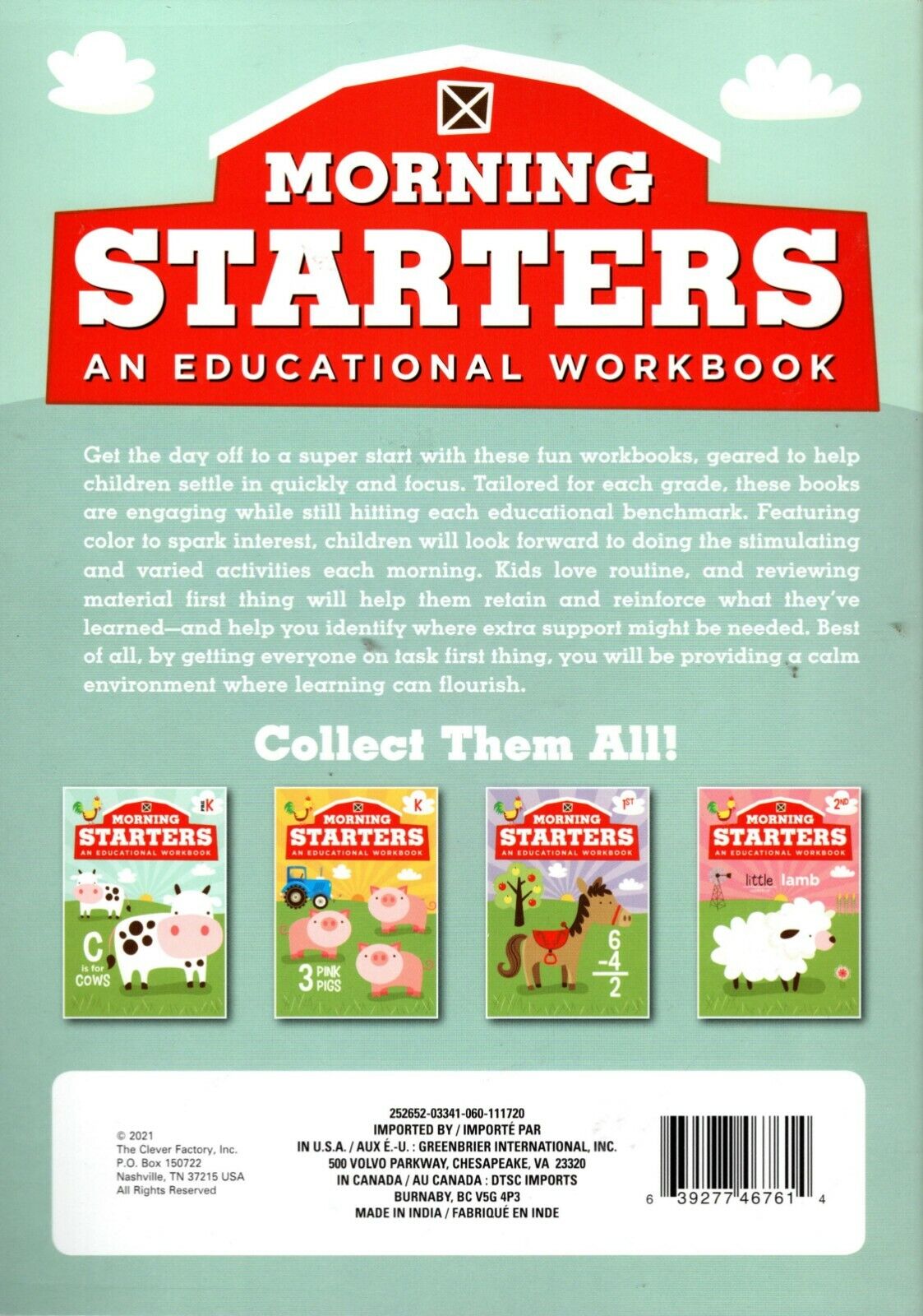 PRE-K - Morning Starters Educational Workbooks - v10