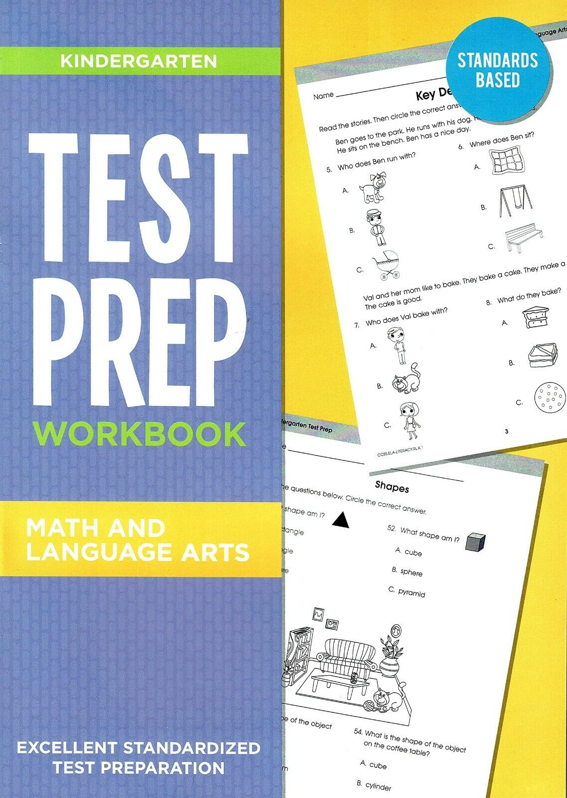 Kindergarten Math & Language Arts Standards Based Excellent Standardized Test