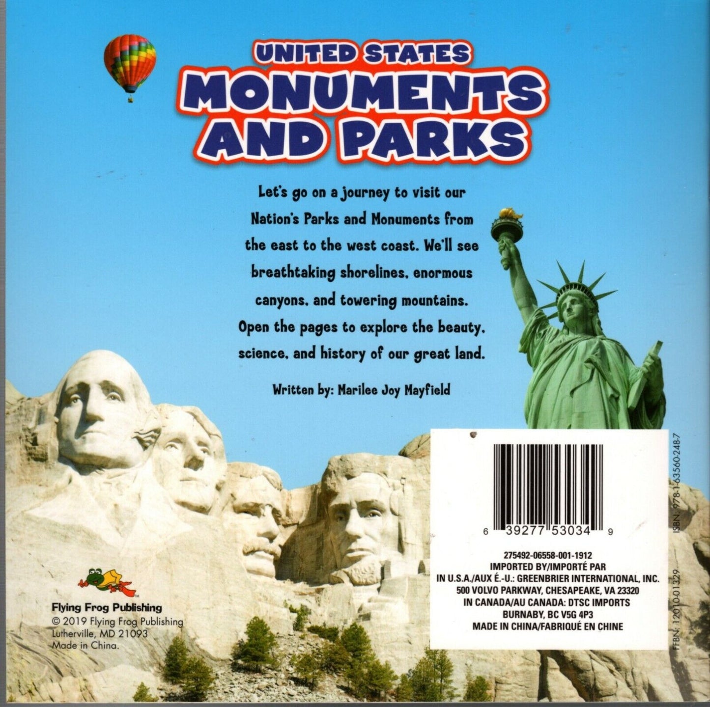 United States - Monuments and Parks - Children's Soft Cover Fun Facts Book