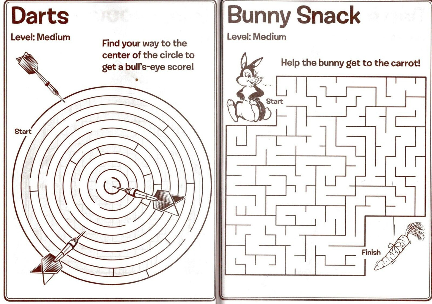 Maze Craze Activity Book for Kids Easy Medium Hard Levels - v2