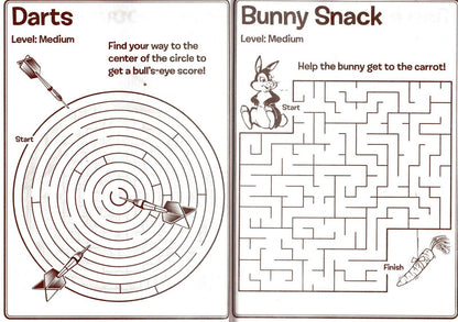 Maze Craze Activity Book for Kids Easy Medium Hard Levels - v2