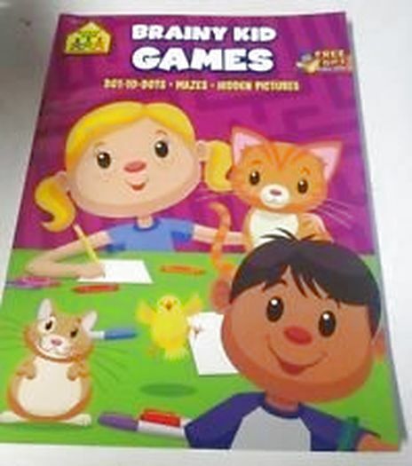 School Zone Brainy Kid Games Got-to-Dots, Mazes, Hidden Pictures Book