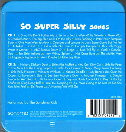 50 Super Silly Songs (2 CDs, Stickers & Coloring Book) CD for Kids