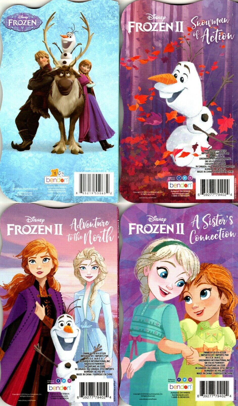 Disney Frozen II - Children's Board Book (Set of 4 Books)