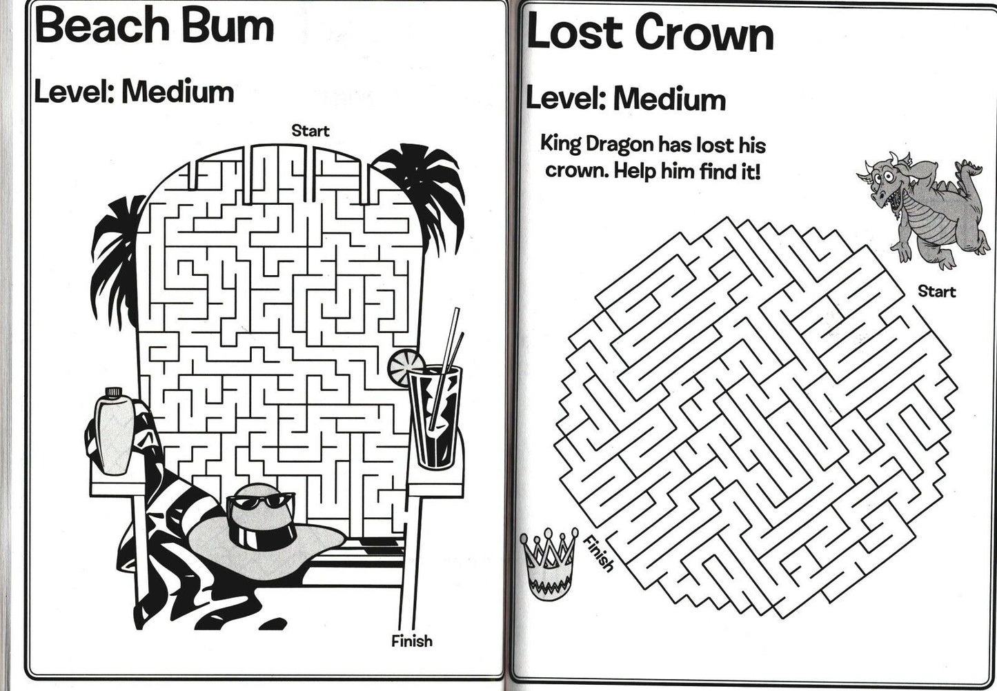 Maze Craze Activity Book for Kids Easy Medium Hard Levels - v5