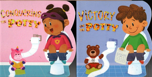 Conquering the Potty and Victory on the Potty - Children's Board Book (Set of 2)