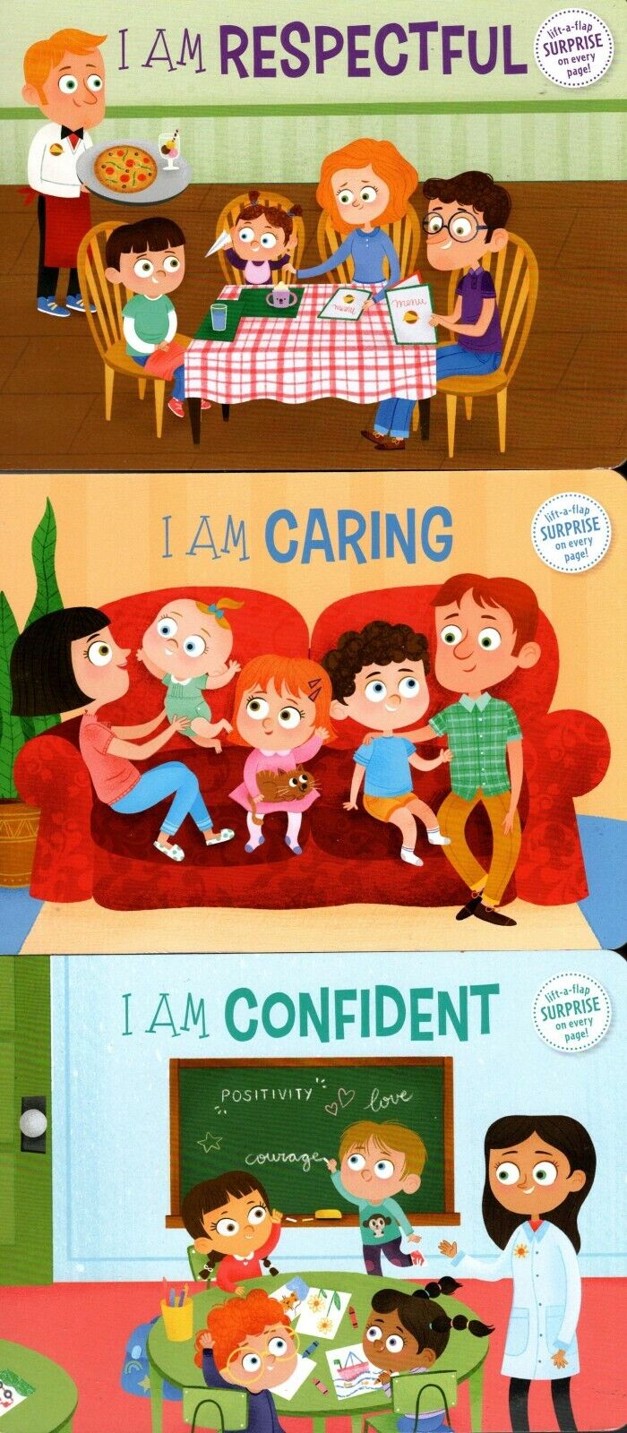 I am Confident, I am Respectful, I am Caring - Children's Board Book (Set of 3)