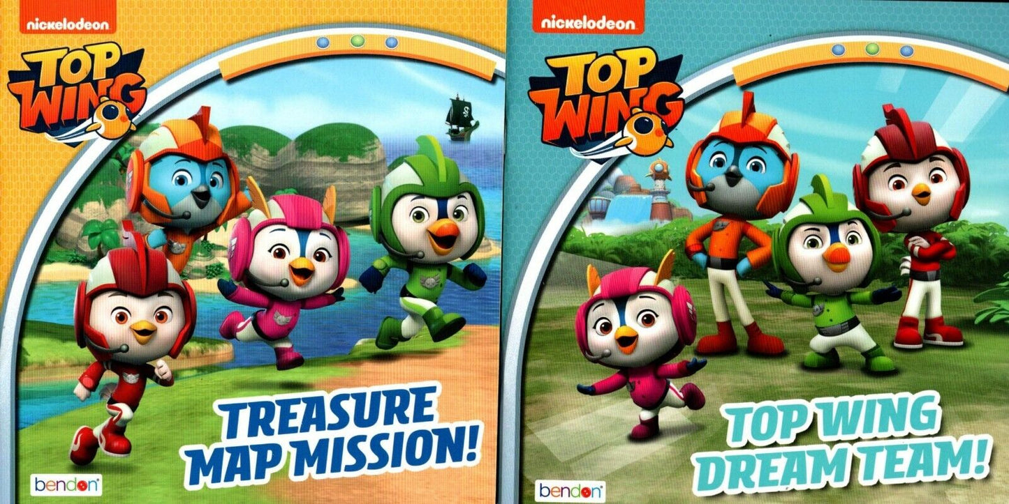 Top Wing Treasure Map Mission, Top Wing Dream Team - Children's Book Set of 2