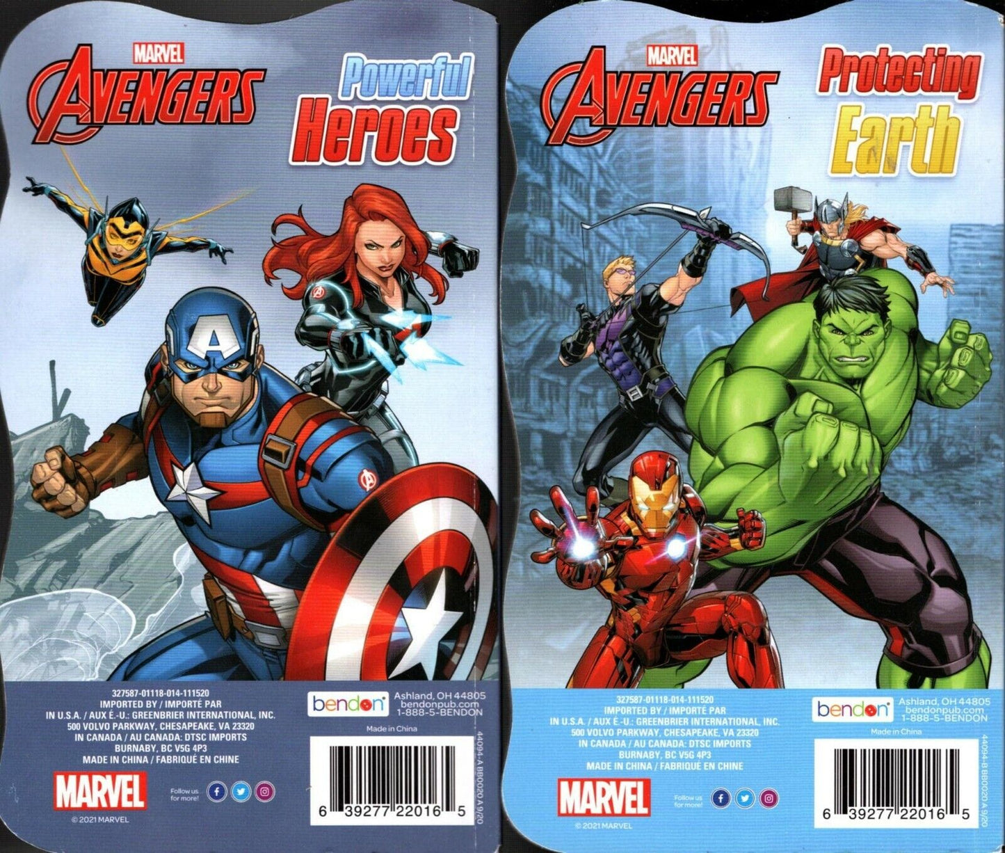 Marvel Avengers - Powerful Heroes, Protecting Earth - Children's Board Book Set