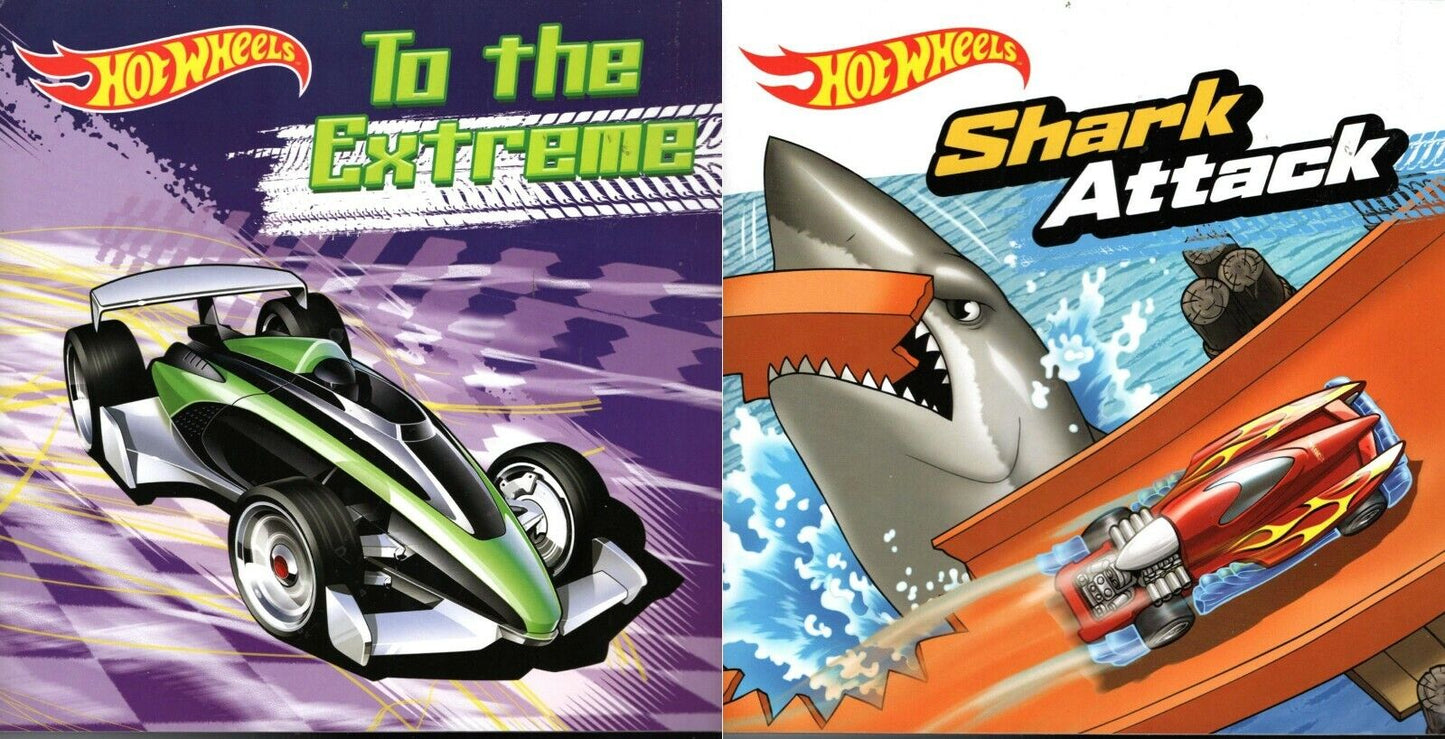 Hot Wheels - Shark Attack & To the Extreme - Children's Book (Set of 2 Books)