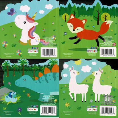 Springtime with the Lamas, Dino's, Foxes, Unicorns. - Children's Board Book Set