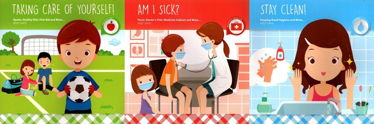 Stey Clean, Am I Sick?, Care of Yourself! - Children's Books (Set of 3 Books)