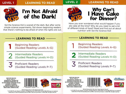 Learning to Read - Sid the Science Kid - Level 1, 2 (Set of 2 Books)