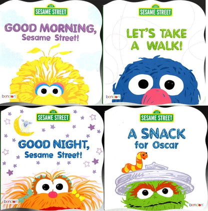 Sesame Street - Good Morning Sesame Street - Children's Board Book (Set of 4)