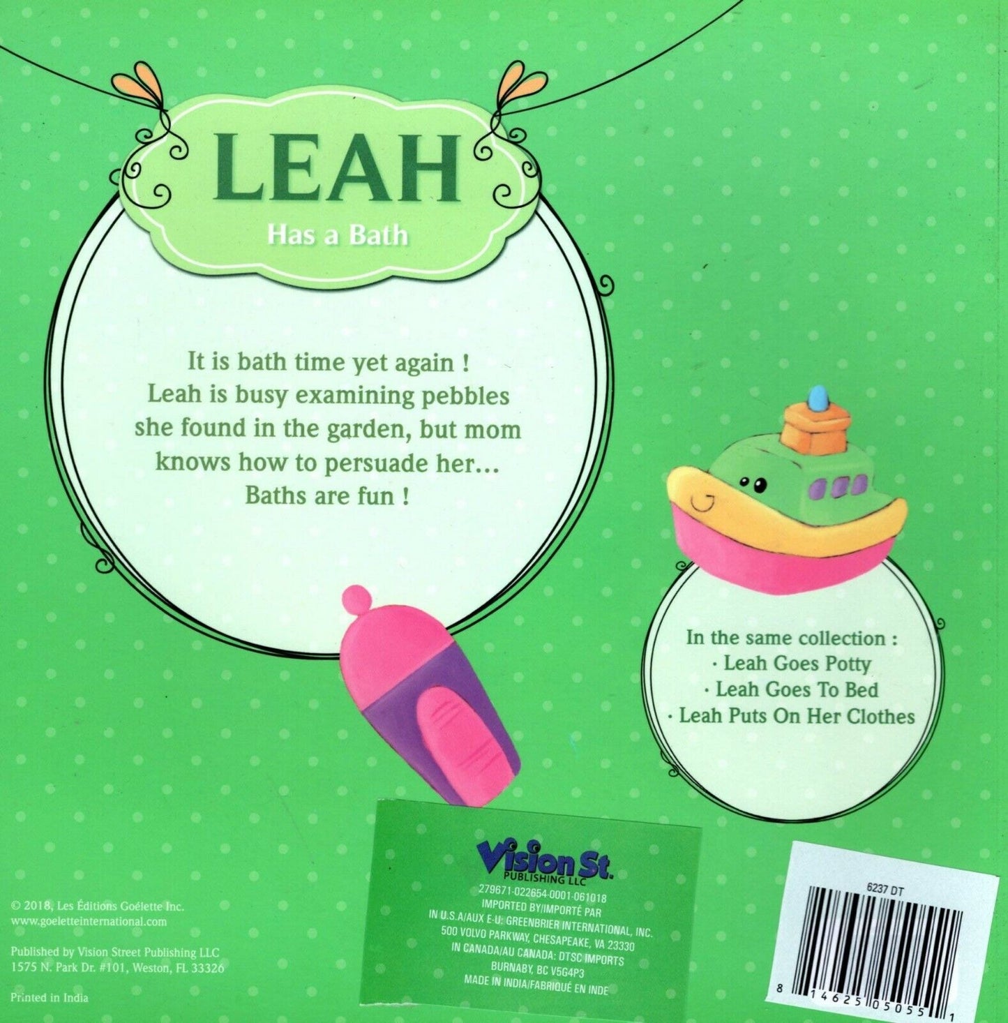 Leah Has a Bath Paperback Book