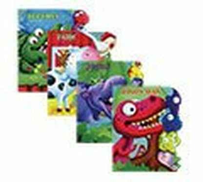 Learning Tab Books ~ Dinosaurs, Farm, Jungle & Reptiles (Set of 4 Books)