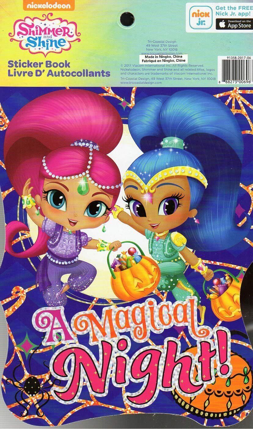 Shimmer and Shine Stickers Book - 125 Stickers - Halloween Themed