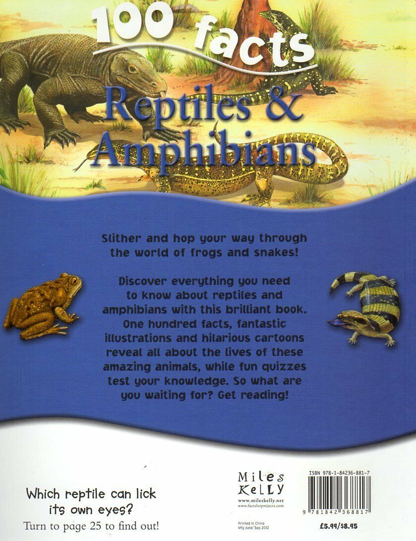 Reptiles & Amphibians (100 Facts). Book