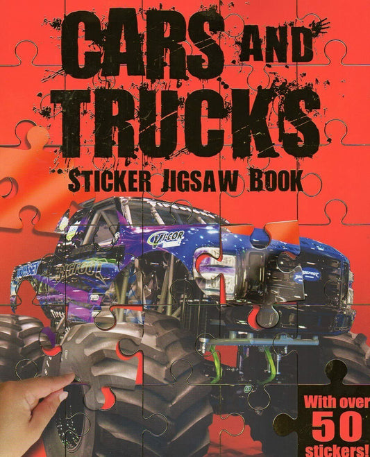 Cars and Trucks - Sticker Jigsaw Book - With Over 50 Stickers