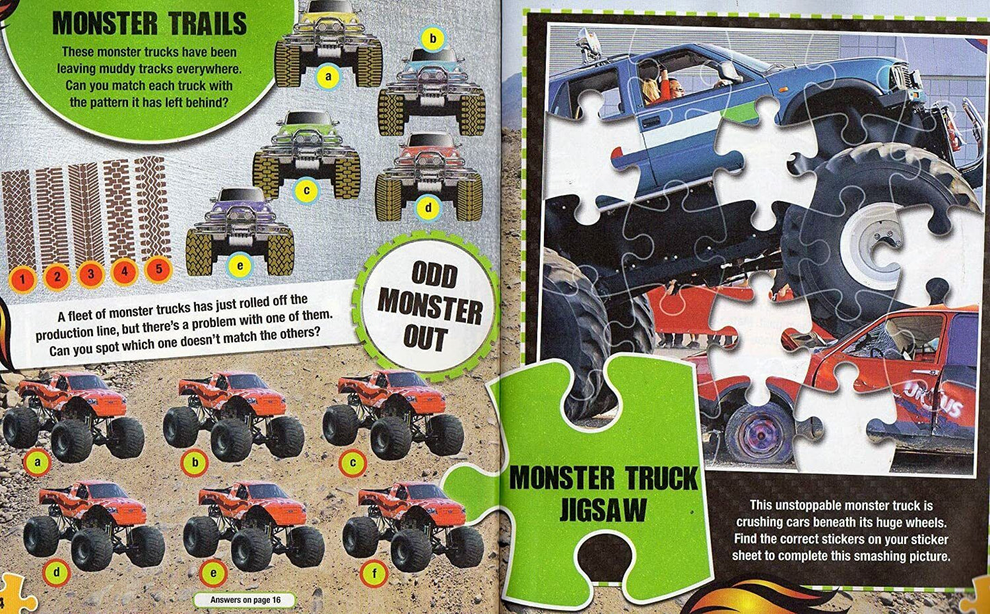 Cars and Trucks - Sticker Jigsaw Book - With Over 50 Stickers