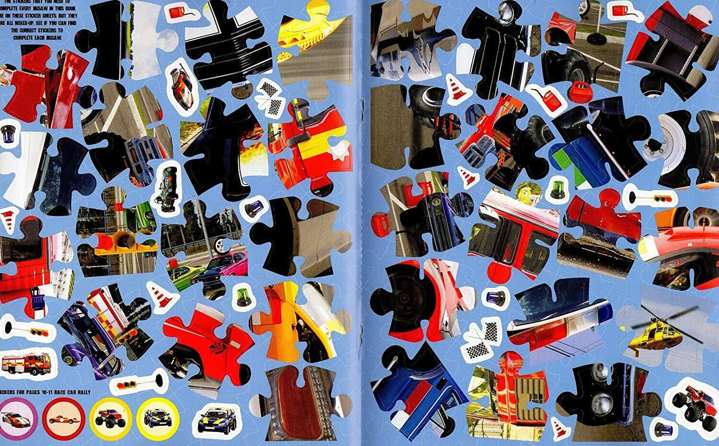 Cars and Trucks - Sticker Jigsaw Book - With Over 50 Stickers