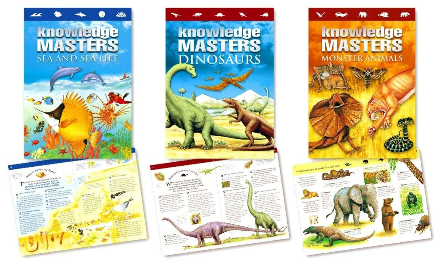 Dinosaurs, Monster Animals, Sea and Sealife Books Fact Packed