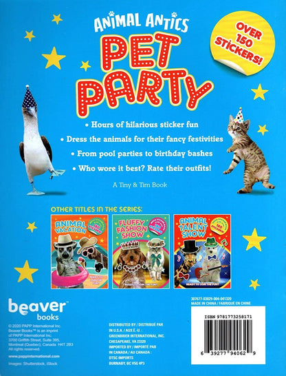 Sticker Activity Book - Pet Party - Mega Sticker Book with Over 150 Stickers