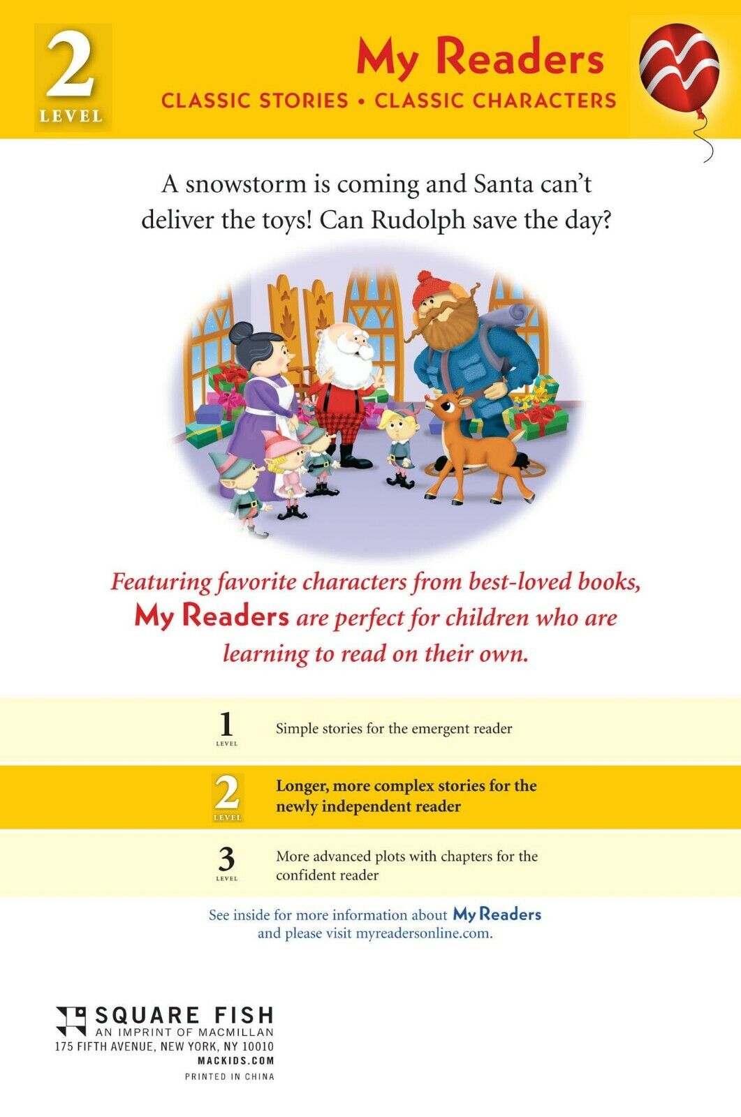 Rudolph the Red-Nosed Reindeer (My Reader, Level 2) (My Readers) Paperback Book