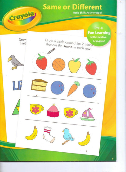 Crayola Same or Different Basic Skills Activity Book (Pre-K)