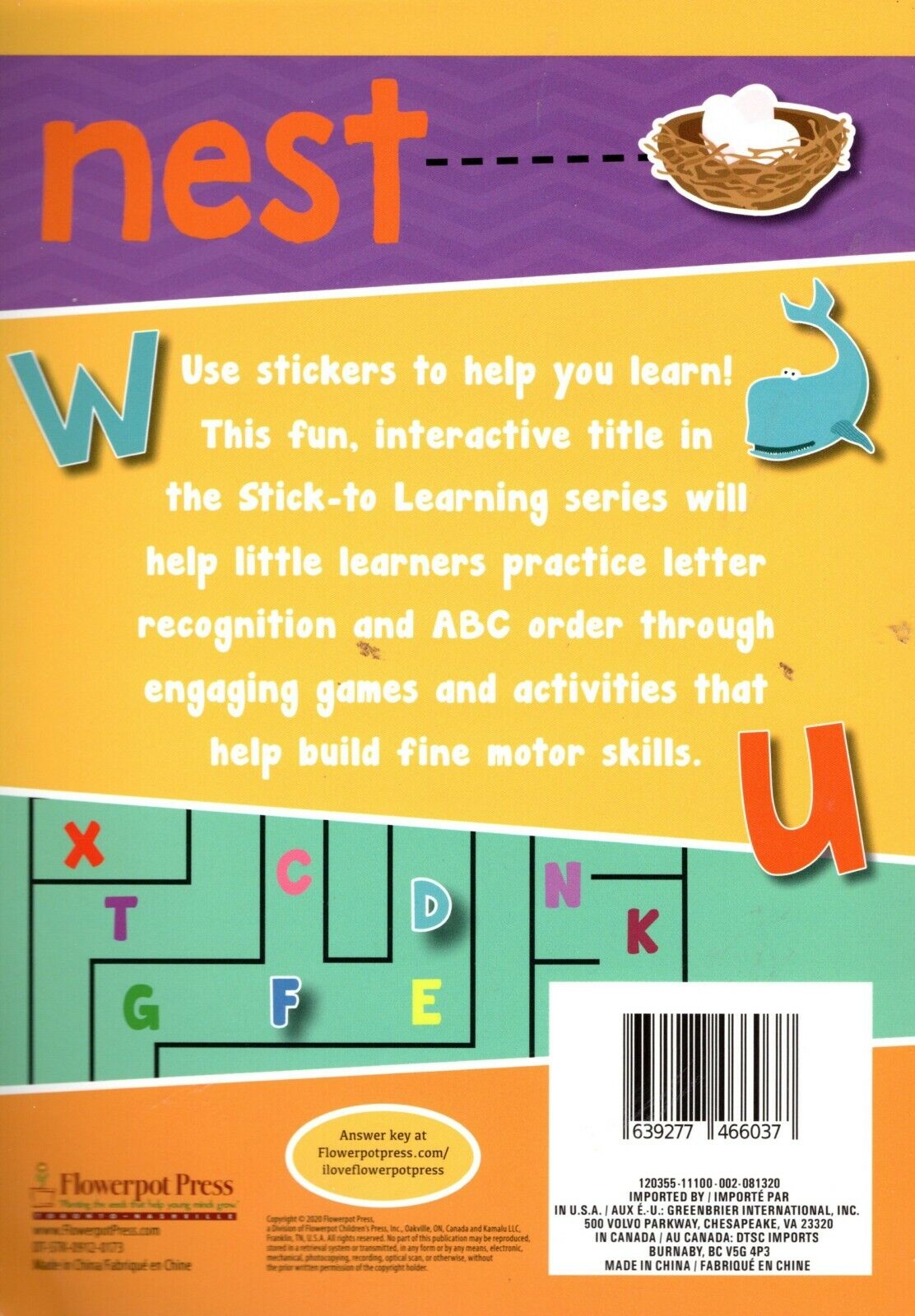 Stick-to Learning - The Alphabet - Sticker Book