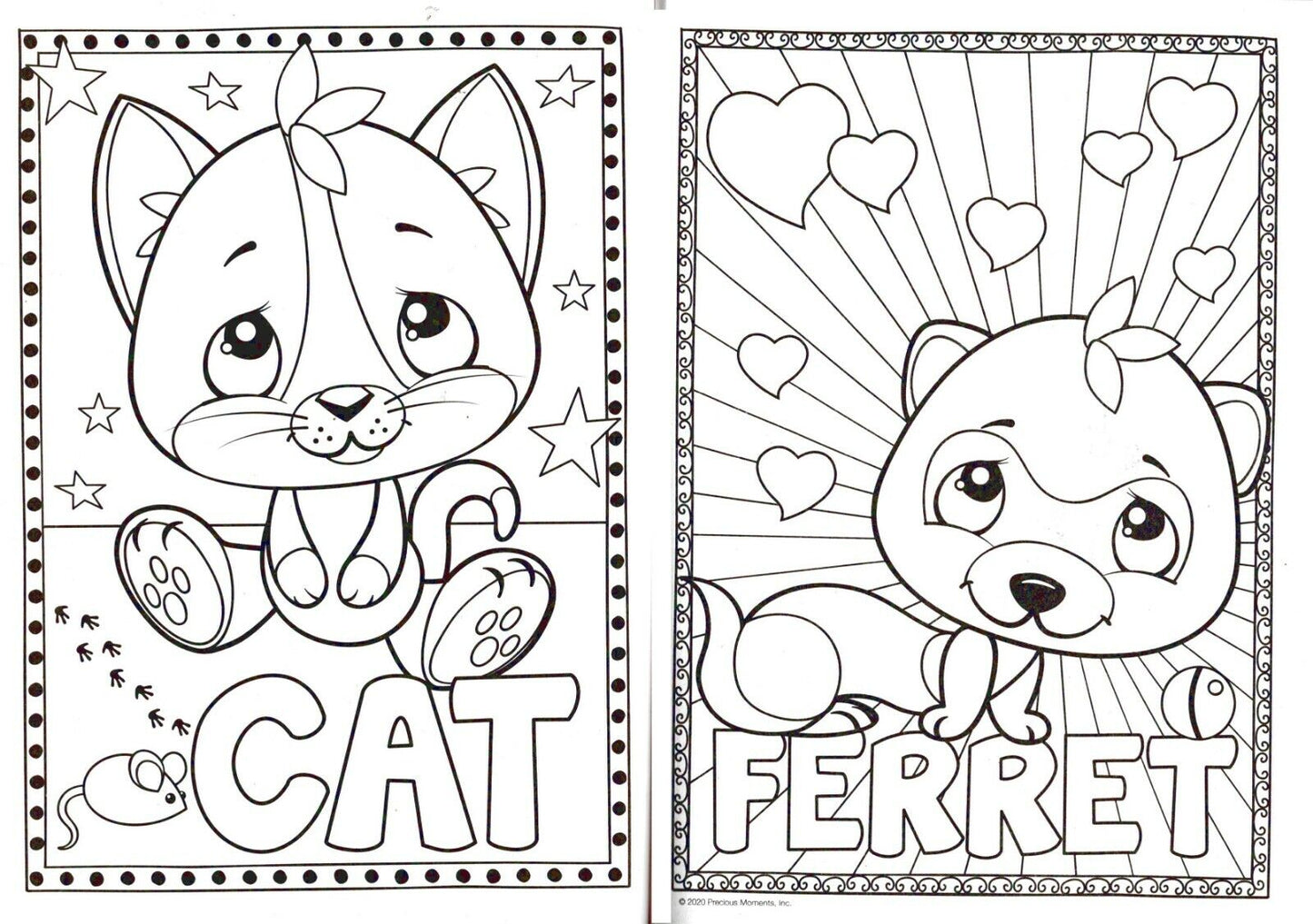 Precious Moments - Safari Paws & Furry Friends - Activity Book (Set of 2 Pack)