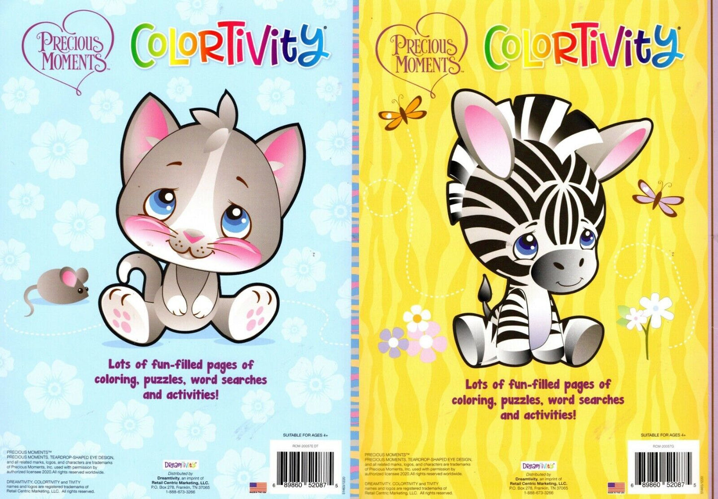 Precious Moments - Safari Paws & Furry Friends - Activity Book (Set of 2 Pack)