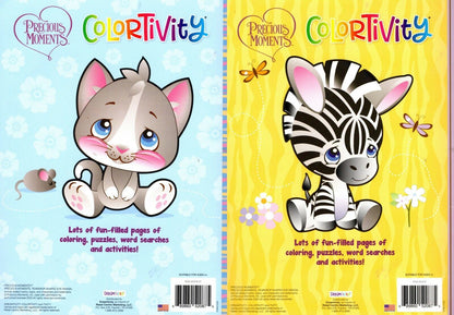 Precious Moments - Safari Paws & Furry Friends - Activity Book (Set of 2 Pack)