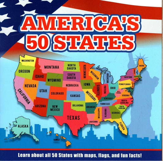 America`s 50 States - Learn about all 50 States with maps, flags, and fun facts! Book