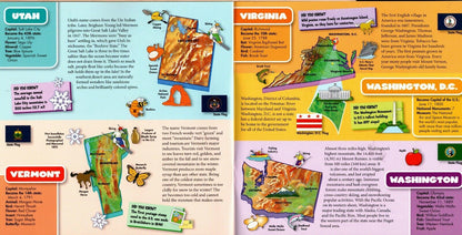 America`s 50 States - Learn about all 50 States with maps, flags, and fun facts! Book