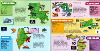 America`s 50 States - Learn about all 50 States with maps, flags, and fun facts! Book