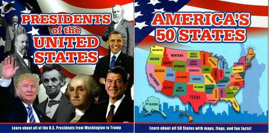 Learn about America`s 50 States and Presidents of the United States - Children Book