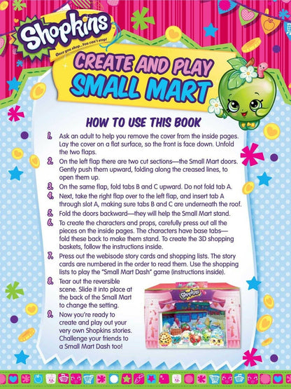 Shopkins Create and Play Small Mart Novelty Book