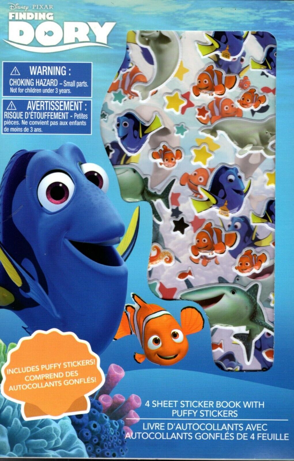 Disney Pixar Finding Dory - Includes Puffy Stickers 4 Sheet Sticker Book