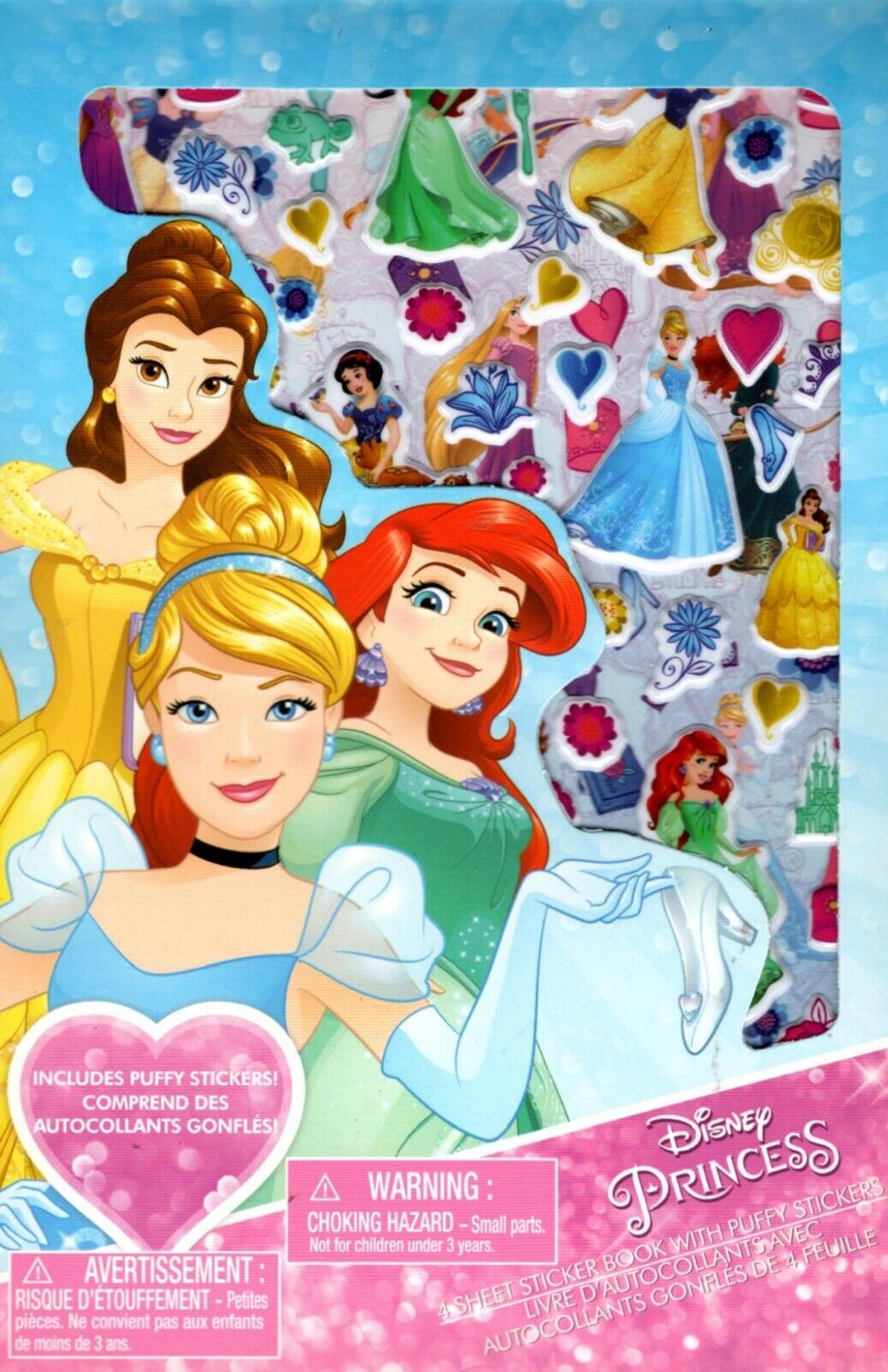 Disney Princess - Includes Puffy Stickers 4 Sheet Sticker Book