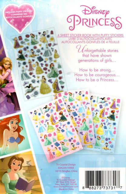 Disney Princess - Includes Puffy Stickers 4 Sheet Sticker Book