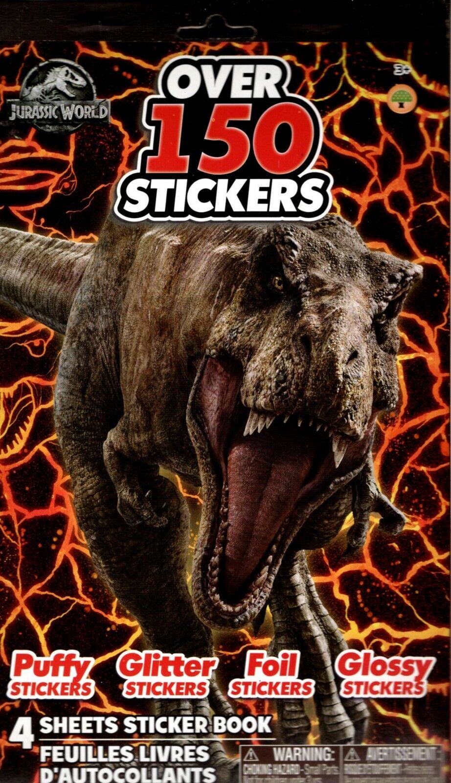 Jurassic World - Over 150 Stickers 4 Sheet Sticker Book