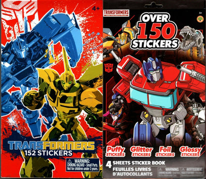 Transformers - 152 + 150 Stickers Book (Set of 2 Pack)