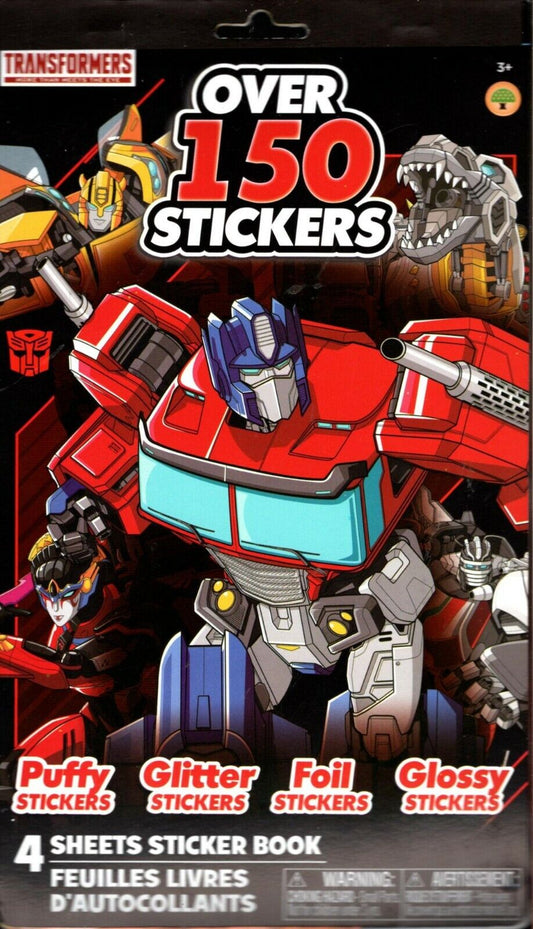 Transformers - Over 150 Stickers 4 Sheet Sticker Book