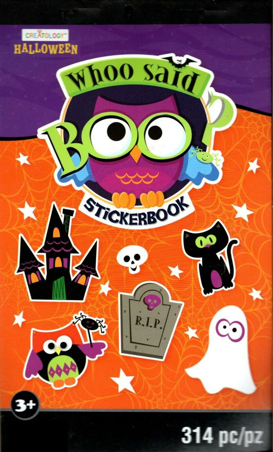 Whoo Said Boo? - Stickers Book - 314 Stickers - Halloween Themed